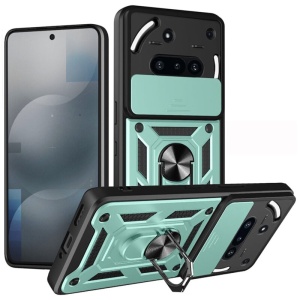 Husa pentru Nothing Phone (3a), SKYDDAR INNOVATION, CamShield, Verde, set cu sticker - Img 1