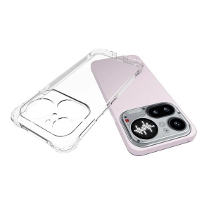 Husa pentru Nothing Phone (4a) Pro din Silicon Slim, Margini Antisoc, set cu sticker, Shockproof Clear Silicone, Transparenta - Img 4