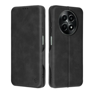 Husa pentru OnePlus 12R, SKYDDAR INNOVATION, Safe Wallet tip carte din Piele Ecologica, Suport Carduri, Inchidere Magnetica, Negru, set cu sticker
