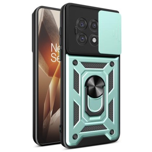 Husa pentru OnePlus 13R, SKYDDAR INNOVATION, CamShield, Inel magnetic, set cu sticker, Verde