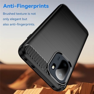 Husa pentru OnePlus 15R, , din Silicon Slim, cu textura Fibra Carbon, Skyddar Carbon Silicone, set cu sticker, Negru - Img 4