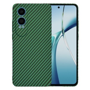 Husa pentru OnePlus Nord CE4 Lite, SKYDDAR INNOVATION, textura carbon, Carbonite FiberShell, set cu sticker, Verde,