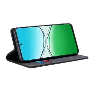 Husa pentru Oppo A5 4G, SKYDDAR INNOVATION, Confy Cover tip Carte din piele Eco Premium, cu Portofel Interior, set cu sticker, Negru - Img 2