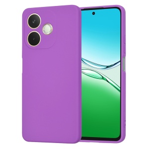 Husa pentru Oppo A5 Pro 5G, SKYDDAR INNOVATION, din Silicon Catifelat, SoftElegance , Mov, set cu sticker
