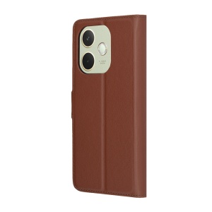 Husa pentru Oppo A5 Pro 5G, SKYDDAR INNOVATION, Leather Folio, tip Carte, cu Portofel Interior, Finisaje Premium, Maro, set cu sticker - Img 5