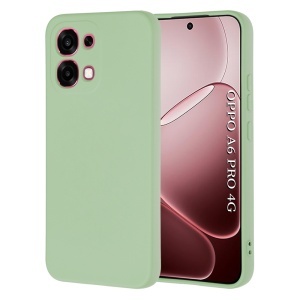 Husa pentru Oppo A6 Pro din Silicon Catifelat, Antisoc, set cu sticker, SoftElegance, Verde deschis