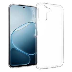 Husa pentru Oppo A6x 4G / 5G din silicon transparent, set cu sticker, Clear Silicone, Transparenta