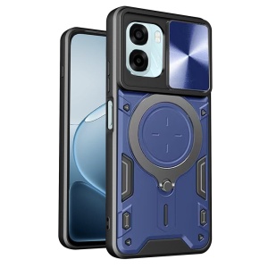 Husa pentru Oppo A6x 4G / 5G, Inel Magnetic, Protectie Camera, set cu sticker, CamGuard Pro, Albastru