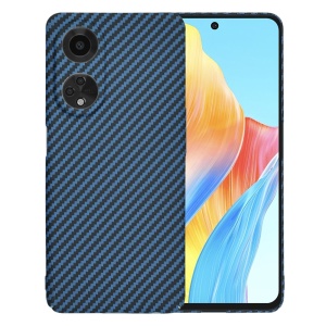Husa pentru Oppo A98 5G, Finisaj Premium cu Textura de Carbon, Design Elegant, SKDR CarbonFlex - Cyan