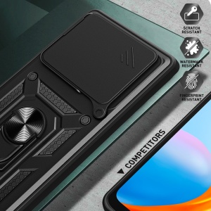 Husa pentru Oppo Find X9, SKYDDAR INNOVATION, CamShield, Inel magnetic, set cu sticker, Negru - Img 5