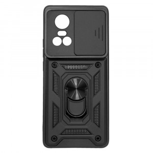 Husa pentru Oppo Reno10 cu inel magnetic, Skyddar CamShield - Negru - Img 2