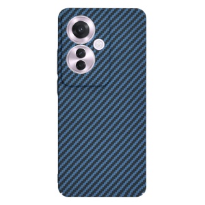 Husa pentru Oppo Reno11 F, Finisaj Premium cu Textura de Carbon, Design Elegant, SKDR CarbonFlex - Cyan - Img 3