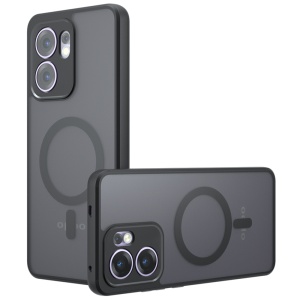 Husa pentru Oppo Reno13 F 4G / Reno13 F 5G / Reno13 FS 5G, SKYDDAR INNOVATION, PureFrost MagSafe, AntiSoc, set cu sticker, Negru frost