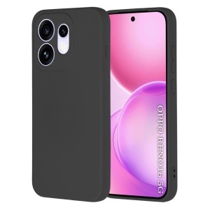 Husa pentru Oppo Reno16 din Silicon Catifelat, Antisoc, set cu sticker, SoftElegance, Negru