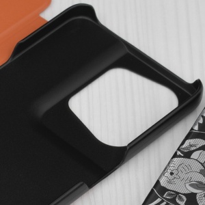 Husa pentru Oppo Reno8 Pro tip carte, stand, suport birou, set cu sticker, efold, Portocaliu - Img 3
