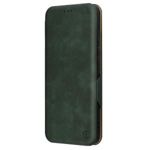 Husa pentru Realme 14 Pro, SKYDDAR INNOVATION, Pocket Safe, tip carte din Piele Ecologica, Suport Carduri, Inchidere Magnetica, set cu sticker, Verde - Img 6
