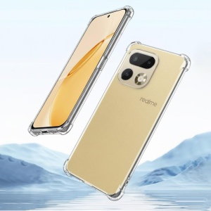 Husa pentru Realme 16 Pro+, SKYDDAR INNOVATION, Shockproof Clear Silicone, Silicon Slim, set cu sticker, Transparenta - Img 6