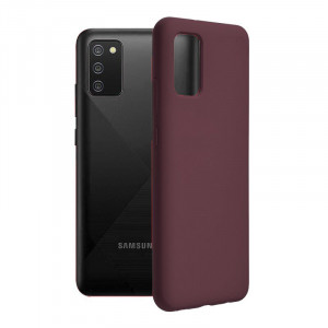Husa pentru Samsung Galaxy A03S din Silicon Catifelat, Protectie Premium, Antisoc, set cu sticker, soft edge, Mov - Img 2