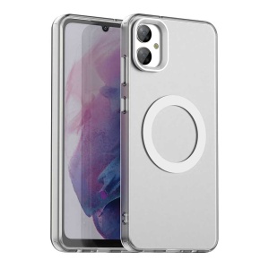 Husa pentru Samsung Galaxy A05, MagSafe, Antisoc, set cu sticker, CandyCase, Alb