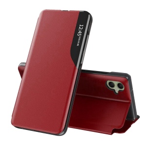 Husa pentru Samsung Galaxy A05, tip carte, set cu sticker, eFold, Rosu