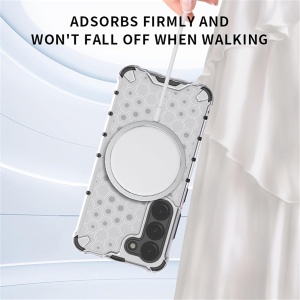 Husa pentru Samsung Galaxy A05s, SKYDDAR INNOVATION, HoneyComb Shield MagSafe, Negru, set cu sticker - Img 3