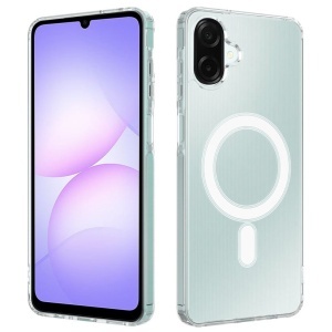 Husa pentru Samsung Galaxy A07 4G, SKYDDAR INNOVATION, MagSafe Pro din silicon, set cu sticker, Transparenta
