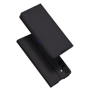 Husa pentru Samsung Galaxy A15 4G / Galaxy A15 5G, SKYDDAR INNOVATION, Magskin Book, tip Carte cu Portofel Interior, set cu sticker, Negru