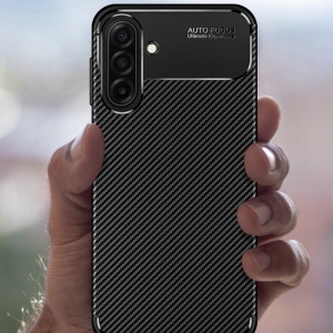 Husa pentru Samsung Galaxy A17 5G, SKYDDAR INNOVATION, CarbonFiber, Antisoc, set cu sticker, Negru - Img 4