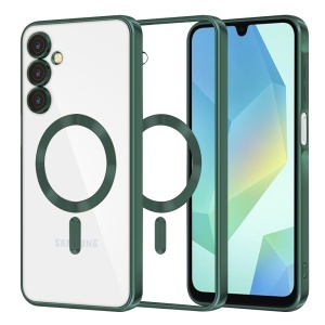 Husa pentru Samsung Galaxy A17 5G, SKYDDAR INNOVATION, Luxury Shield Magsafe, Protectie Antisoc, set cu sticker, Verde inchis