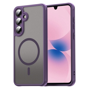 Husa pentru Samsung Galaxy A27 5G, SKYDDAR INNOVATION, HaloFrost MagSafe II, Antisoc, set cu sticker, Mov