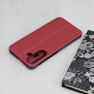 Husa pentru Samsung Galaxy A36 5G tip carte, Skyddar Eco View Leather - Rosu - Img 2