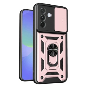 Husa pentru Samsung Galaxy A37 5G, SKYDDAR INNOVATION, CamShield, Inel magnetic, set cu sticker, Roz - Img 2