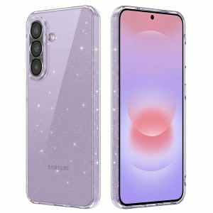 Husa pentru Samsung Galaxy A37 5G, SKYDDAR INNOVATION, SparkleSkin din Silicon TPU cu Sclipici, Design Elegant, set cu sticker, Transparenta