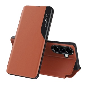 Husa pentru Samsung Galaxy A37 5G, tip carte, set cu sticker, eFold, Portocaliu