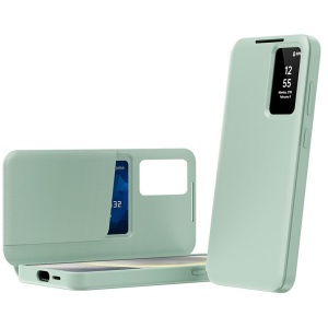 Husa pentru Samsung Galaxy A37 5G tip carte, Skyddar, cu portofel si SmartView, Premium, set cu sticker, Verde - Img 3