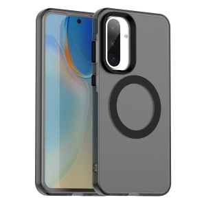 Husa pentru Samsung Galaxy A56 5G, MagSafe, Antisoc, set cu sticker, CandyCase, Negru