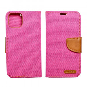 Husa pentru Samsung Galaxy S10 Plus tip carte, inchidere magnetica, Skyddar Canvas - Roz - Img 3