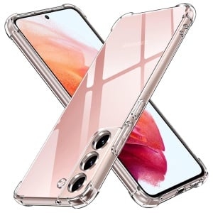 Husa pentru Samsung Galaxy S22 5G , SKYDDAR INNOVATION, Shockproof Clear din Silicon Slim, Transparenta, set cu sticker