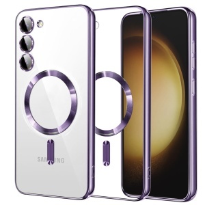 Husa pentru Samsung Galaxy S23 Plus, SKYDDAR INNOVATION, Luxury Shield Magsafe, Protectie Antisoc, set cu sticker, Mov