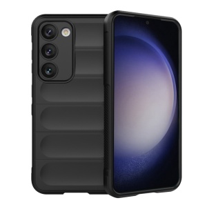 Husa pentru Samsung Galaxy S23, SKYDDAR INNOVATION, Magic Shield, din Silicon Mat, set cu sticker, Negru