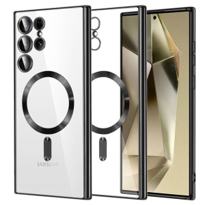 Husa pentru Samsung Galaxy S24 Ultra, SKYDDAR INNOVATION, Luxury Shield Magsafe, Protectie Antisoc, set cu sticker, Negru