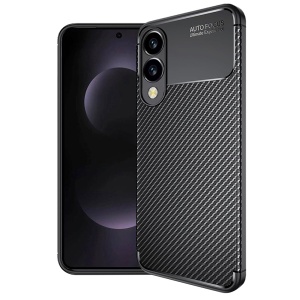 Husa pentru Samsung Galaxy S25 Edge, SKYDDAR INNOVATION, CarbonFiber, Antisoc, Negru, set cu sticker