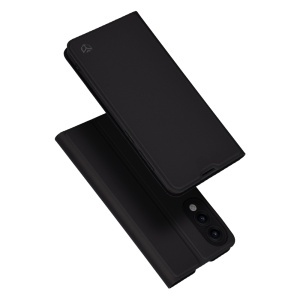 Husa pentru Samsung Galaxy S25 Edge, SKYDDAR INNOVATION, Magskin Book, tip Carte cu Portofel Interior, set cu sticker, Negru