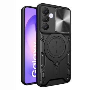 Husa pentru Samsung Galaxy S25 FE;Samsung Galaxy S26 FE, Inel Magnetic, Protectie Camera, set cu sticker, CamGuard Pro, Negru