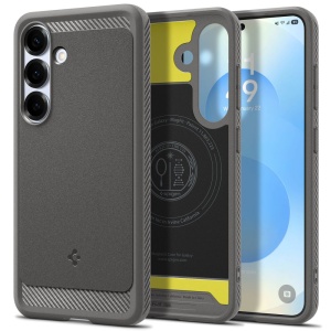 Husa pentru Samsung Galaxy S25, Spigen Rugged Armor MagSafe, Gri