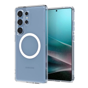 Husa pentru Samsung Galaxy S25 Ultra, SKYDDAR INNOVATION, Shockproof MagSafe, Transparenta, set cu sticker - Img 2