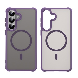 Husa pentru Samsung Galaxy S26 Edge, SKYDDAR INNOVATION, HaloFrost MagSafe II, Antisoc, set cu sticker, Mov - Img 3