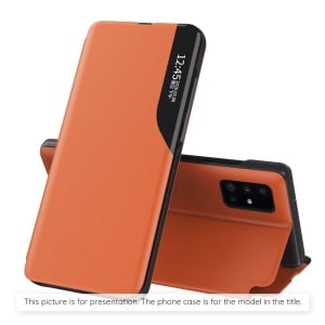 Husa pentru Samsung Galaxy S26 Edge, tip carte, set cu sticker, eFold, Portocaliu