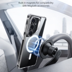 Husa pentru Samsung Galaxy S26 Plus, slim, ESR Classic Hybrid HaloLock Kickstand, Transparenta - Img 5