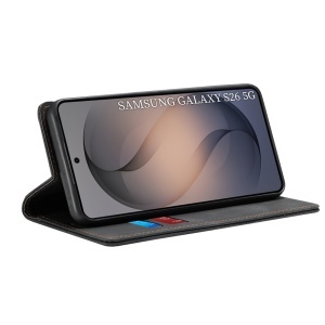 Husa pentru Samsung Galaxy S26, SKYDDAR INNOVATION, Confy Cover tip Carte din piele Eco Premium, cu Portofel Interior, set cu sticker, Negru - Img 8